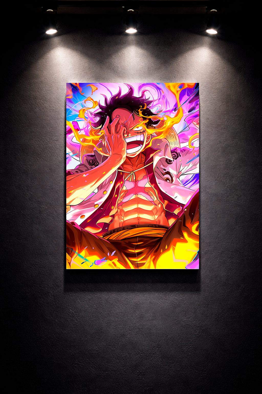 Cuadro luffy gear 5 one piece metal aluminio decoracion tenerife las palmas