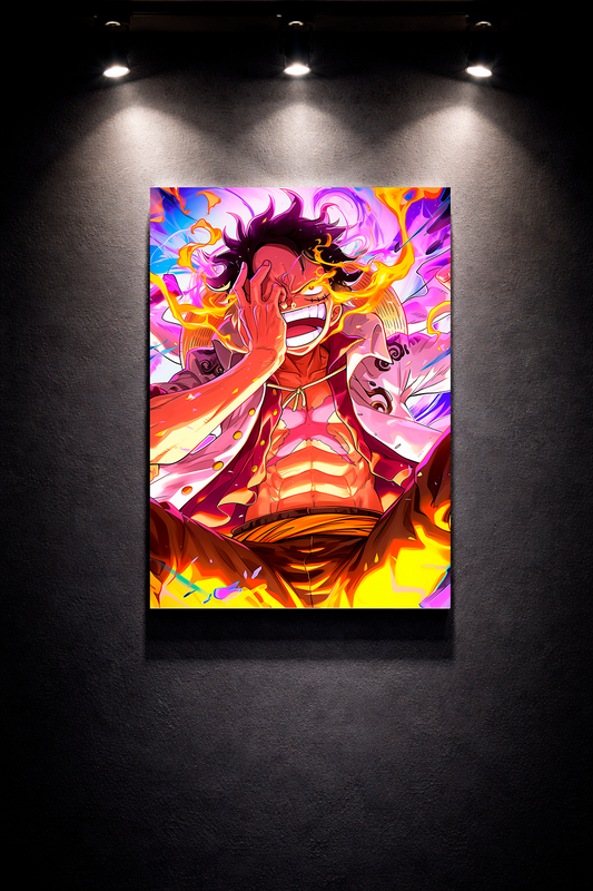 Cuadro luffy gear 5 one piece metal aluminio decoracion tenerife las palmas